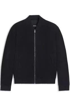 Regular-Fit Jacke aus Veloursleder