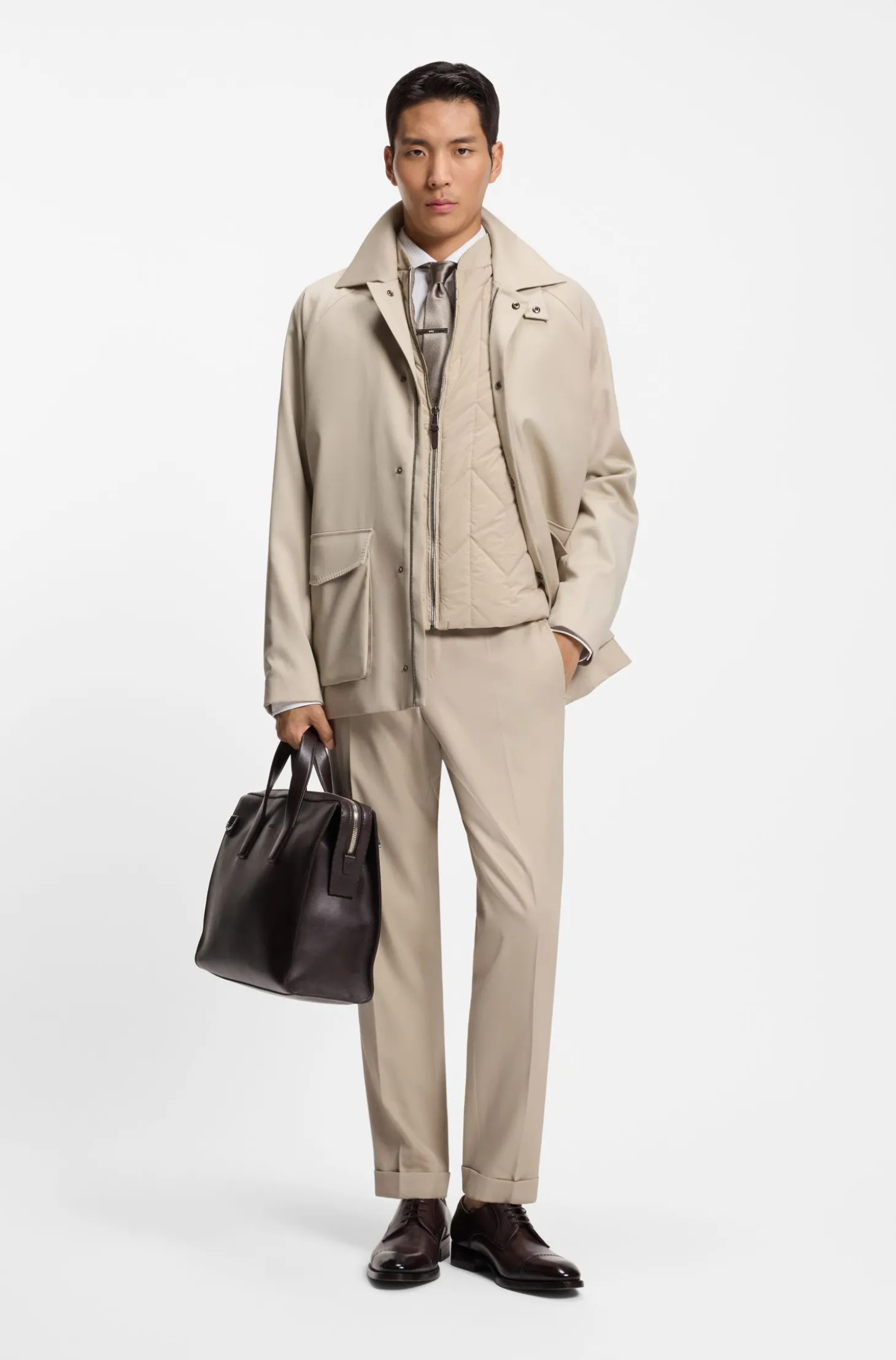 Regular-Fit Jacke mit Innenweste
