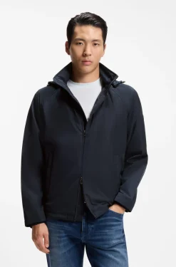 Regular-Fit Jacke mit Kapuze und wasserabweisendem Finish