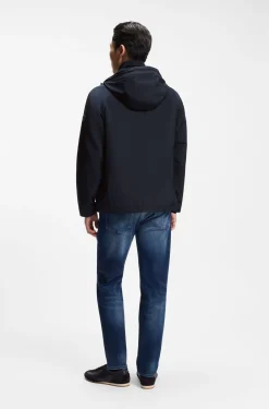 Regular-Fit Jacke mit Kapuze und wasserabweisendem Finish