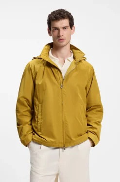 Regular-Fit Jacke mit Kapuze und wasserabweisendem Finish