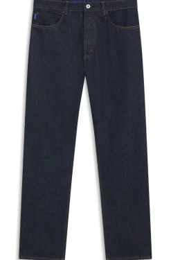 Regular-Fit Jeans aus dunkelblauem Denim