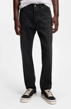 Regular-Fit Jeans aus dunkelgrauem Denim