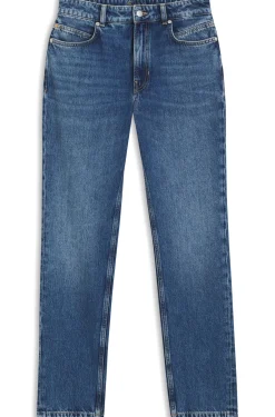 Regular-Fit Jeans aus mitteldunklem Denim mit softem Peach-Touch