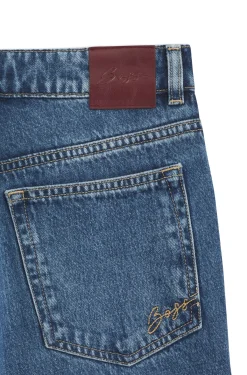 Regular-Fit Jeans aus mitteldunklem Denim mit softem Peach-Touch