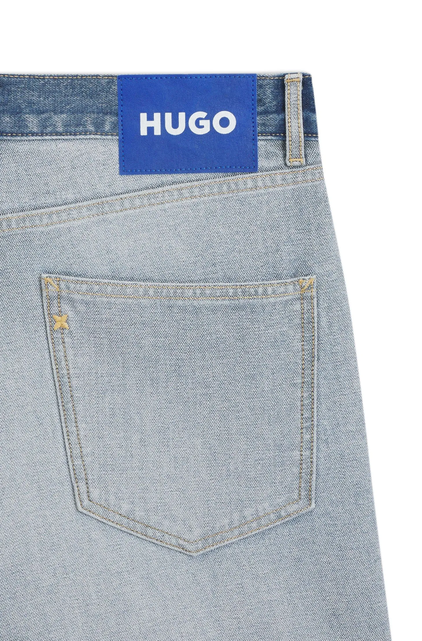 Regular-Fit Jeans aus umgekehrtem Denim