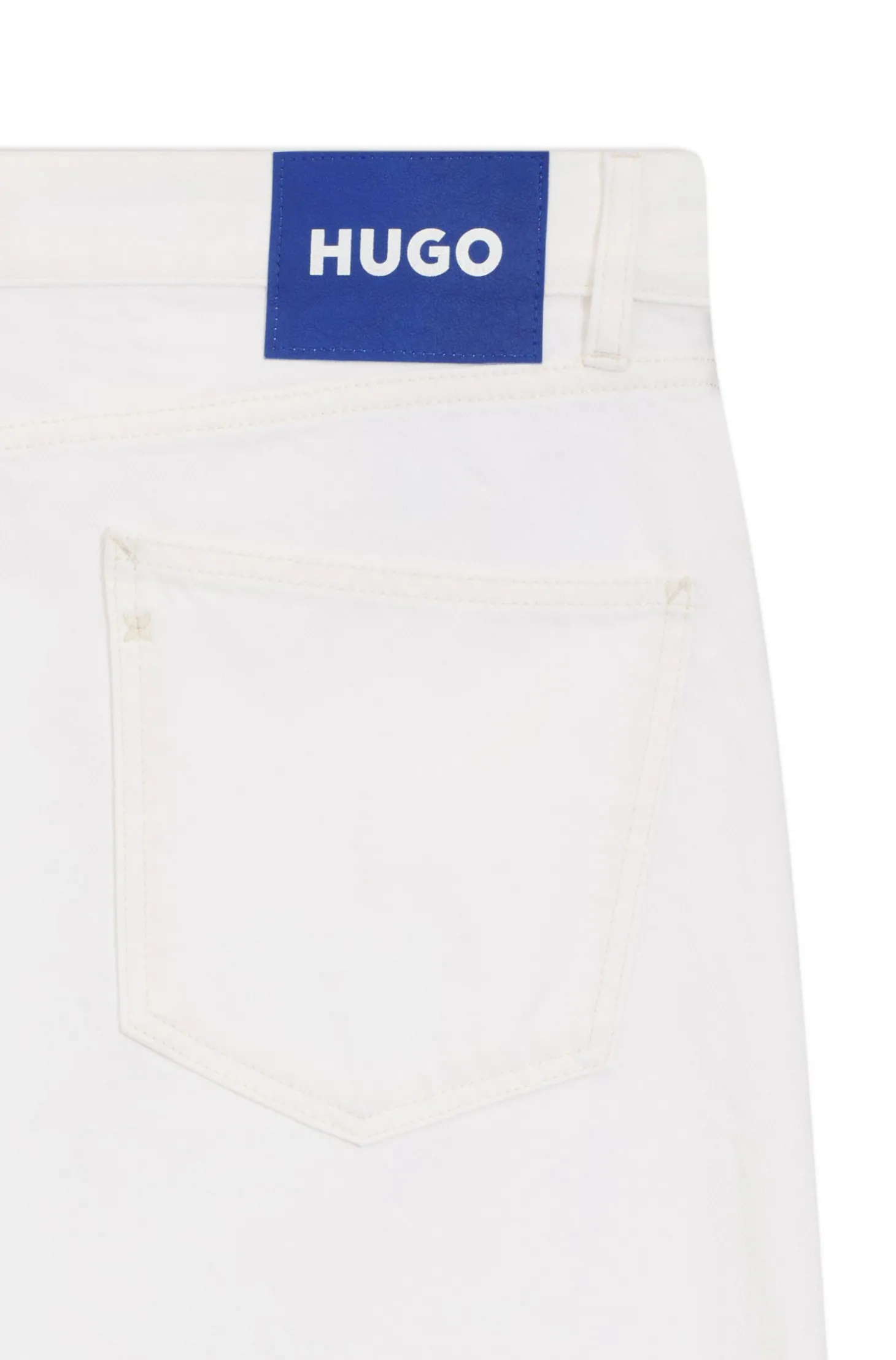 Regular-Fit Jeans aus weißem Denim