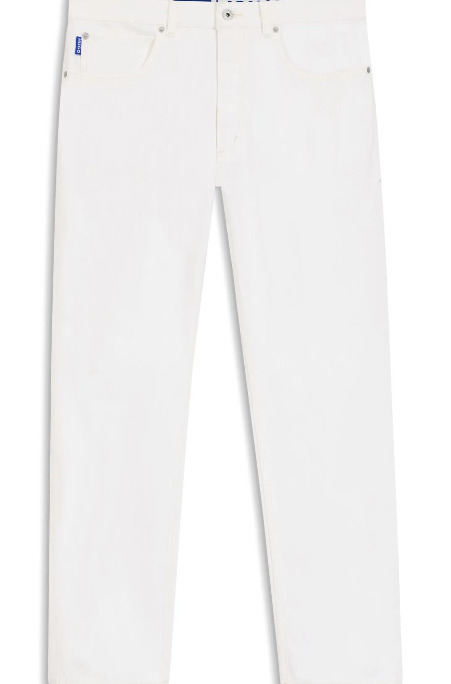 Regular-Fit Jeans aus weißem Denim