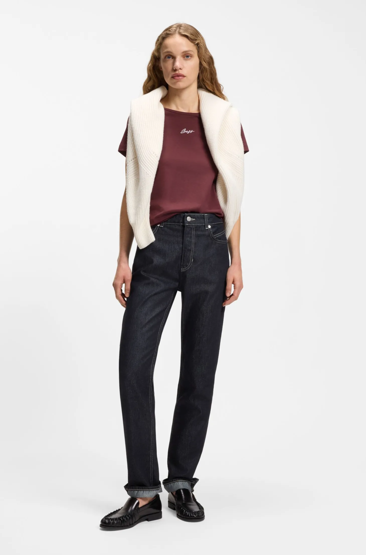 Regular-Fit Jeans mit schmalem Bein
