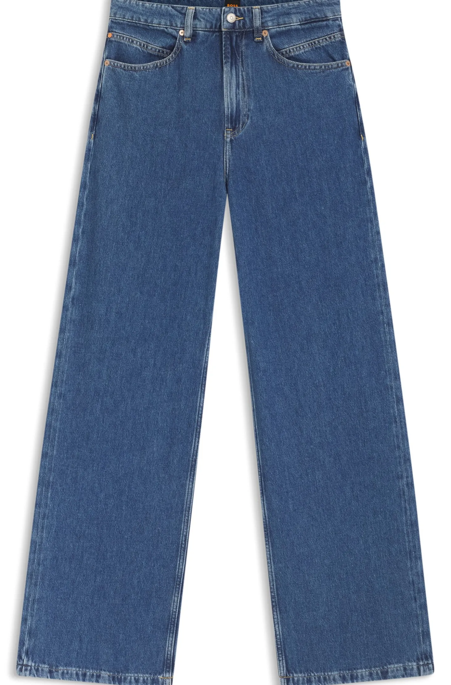 Regular-Fit Jeans mit weitem Bein