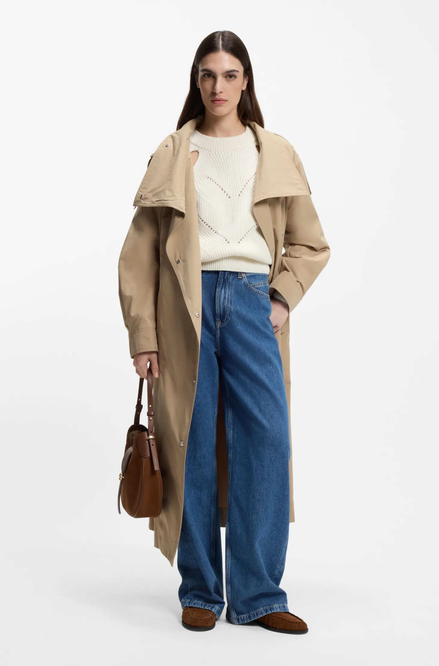 Regular-Fit Jeans mit weitem Bein