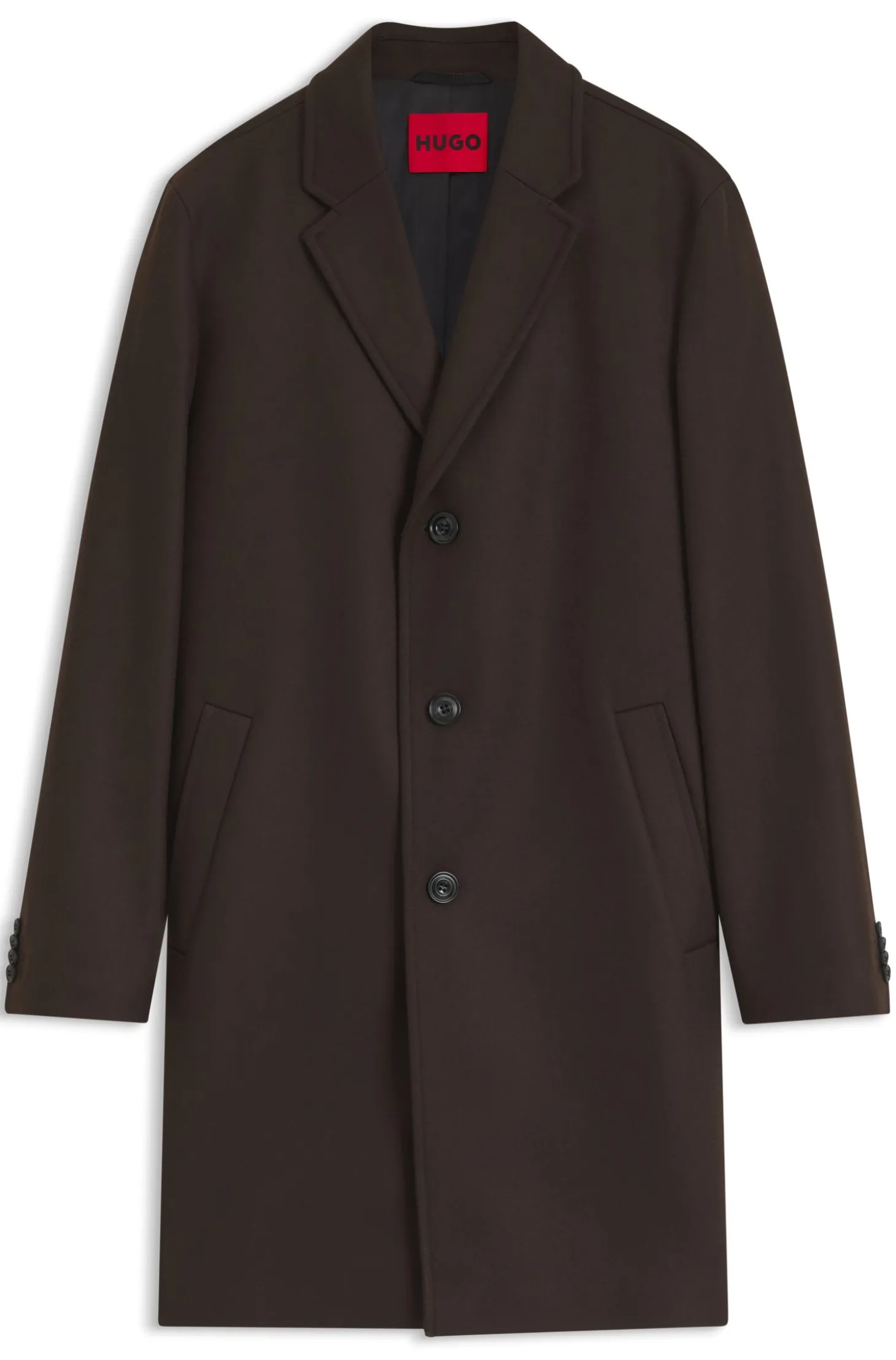 Regular-Fit Mantel aus Schurwoll-Mix