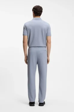 Regular-Fit Piqué-Jogginghose aus Baumwoll-Mix