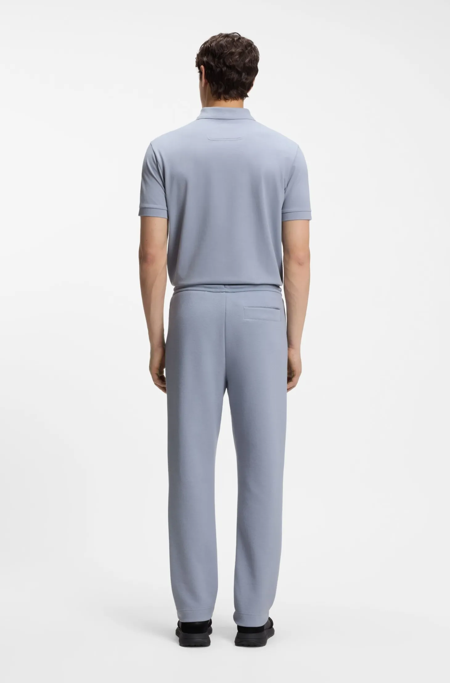 Regular-Fit Piqué-Jogginghose aus Baumwoll-Mix