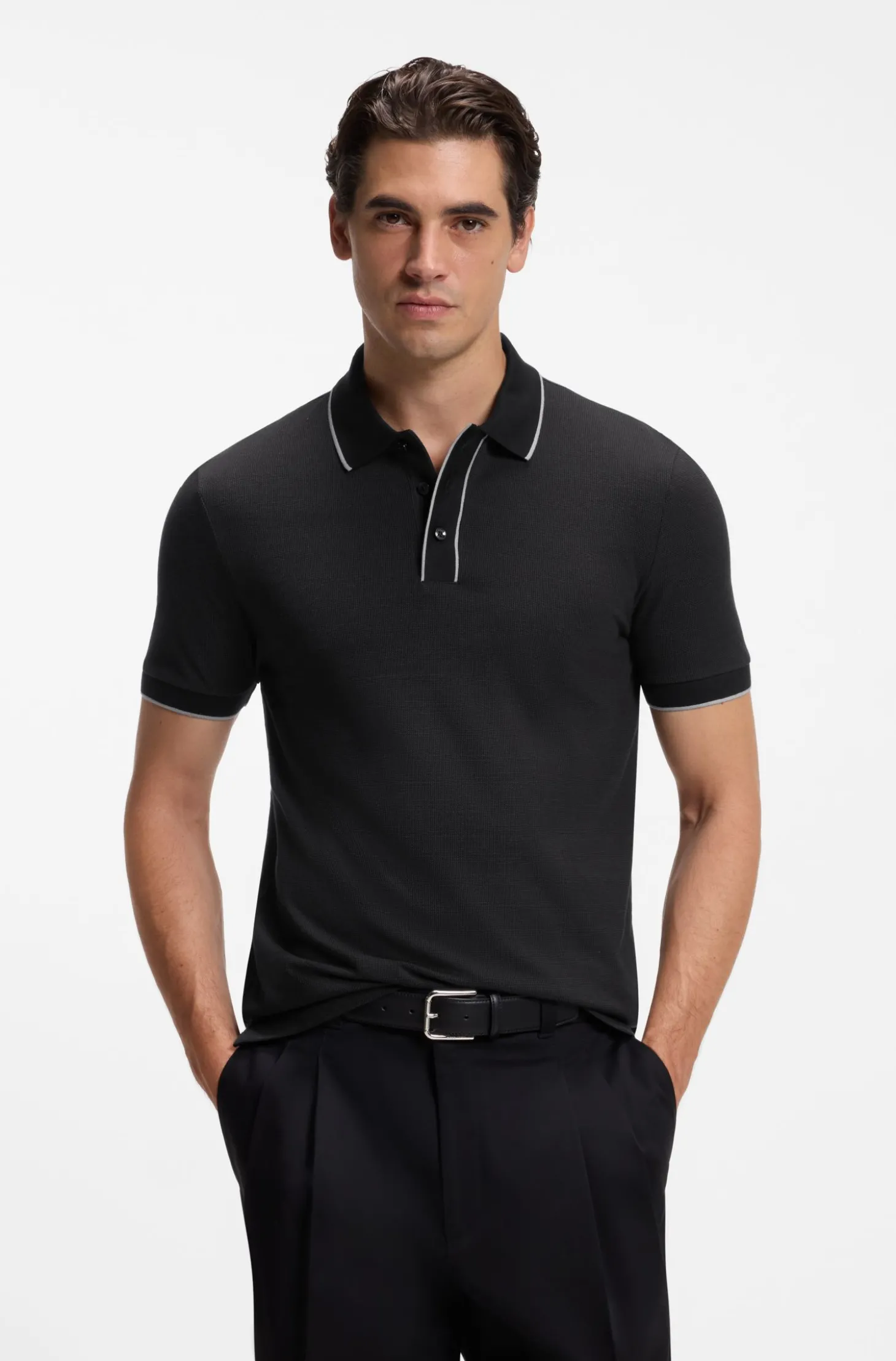 Regular-Fit Poloshirt aus Baumwolle