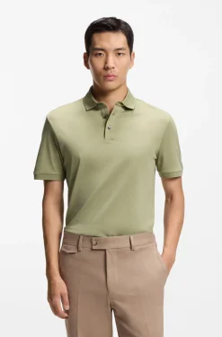 Regular-Fit Poloshirt aus merzerisierter italienischer Baumwolle