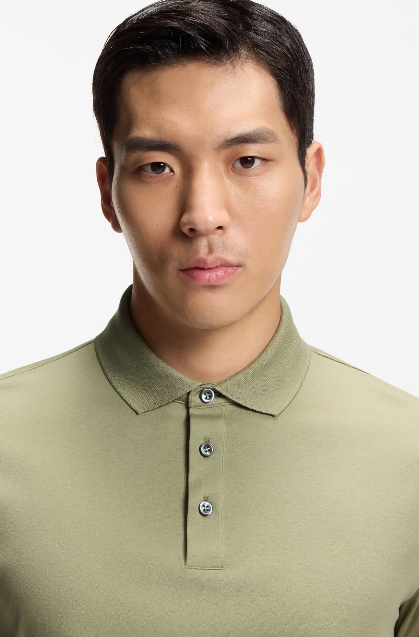 Regular-Fit Poloshirt aus merzerisierter italienischer Baumwolle