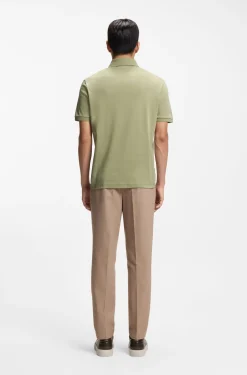 Regular-Fit Poloshirt aus merzerisierter italienischer Baumwolle