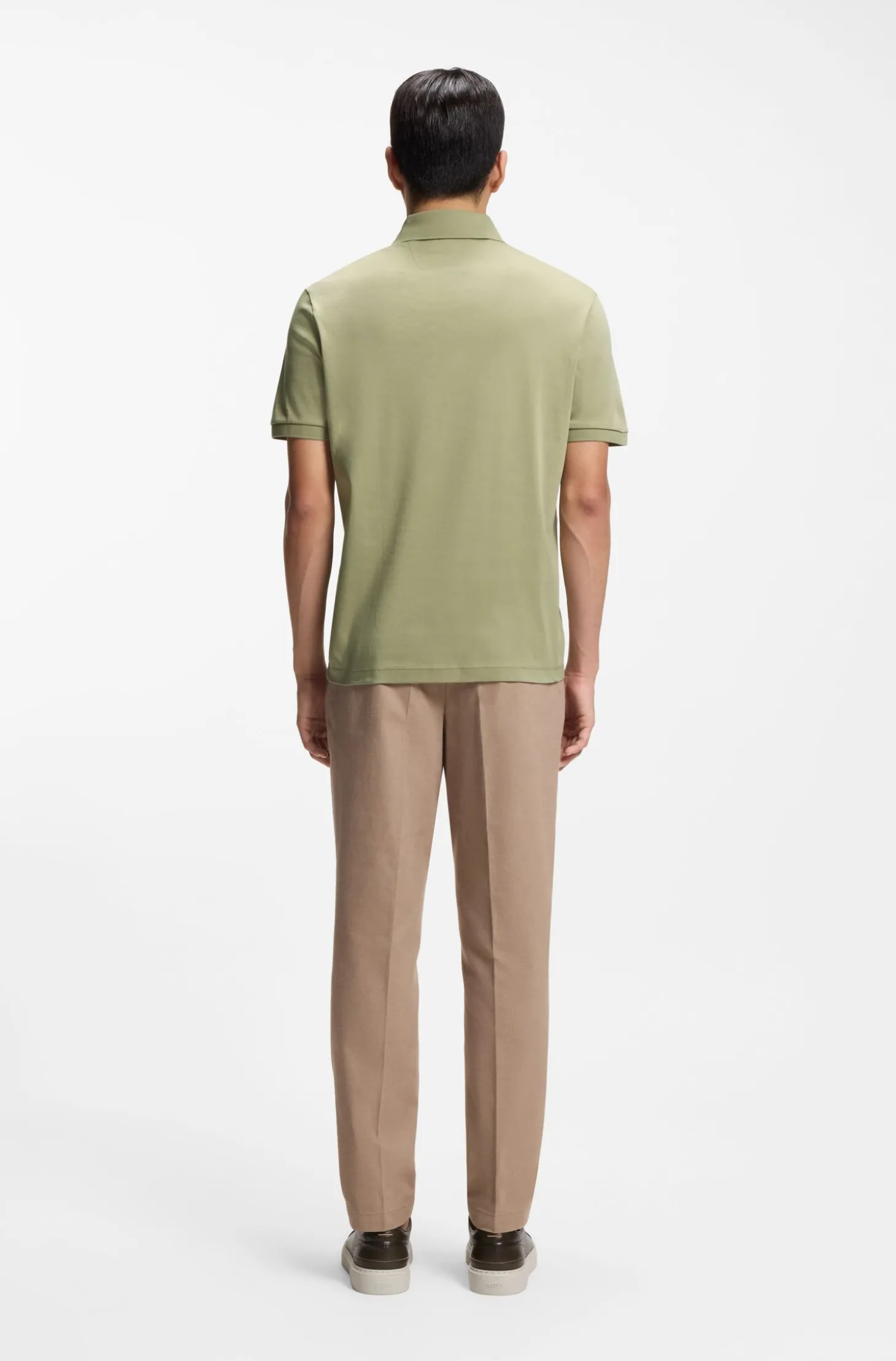 Regular-Fit Poloshirt aus merzerisierter italienischer Baumwolle