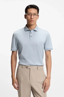 Regular-Fit Poloshirt aus merzerisierter italienischer Baumwolle