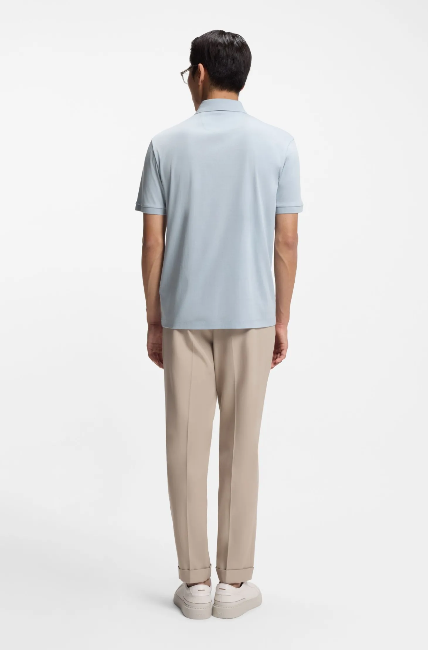 Regular-Fit Poloshirt aus merzerisierter italienischer Baumwolle