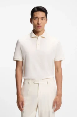 Regular-Fit Poloshirt aus merzerisierter italienischer Baumwolle