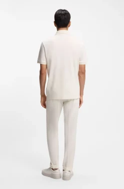Regular-Fit Poloshirt aus merzerisierter italienischer Baumwolle