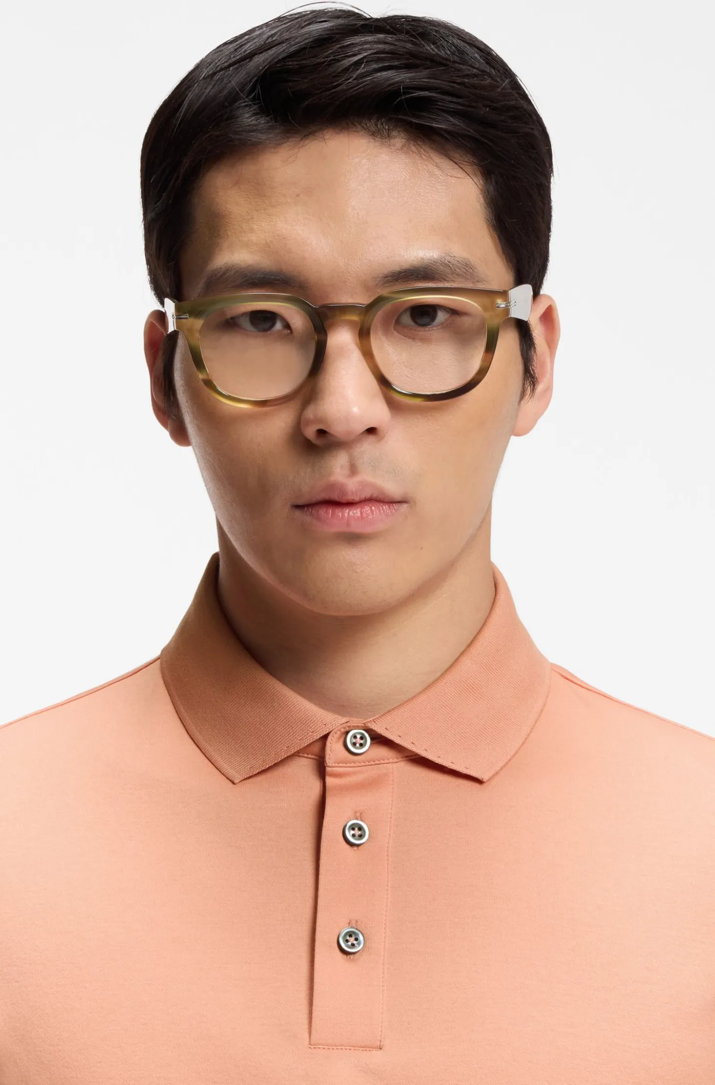 Regular-Fit Poloshirt aus merzerisierter italienischer Baumwolle