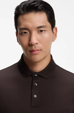 Regular-Fit Poloshirt aus merzerisierter italienischer Baumwolle