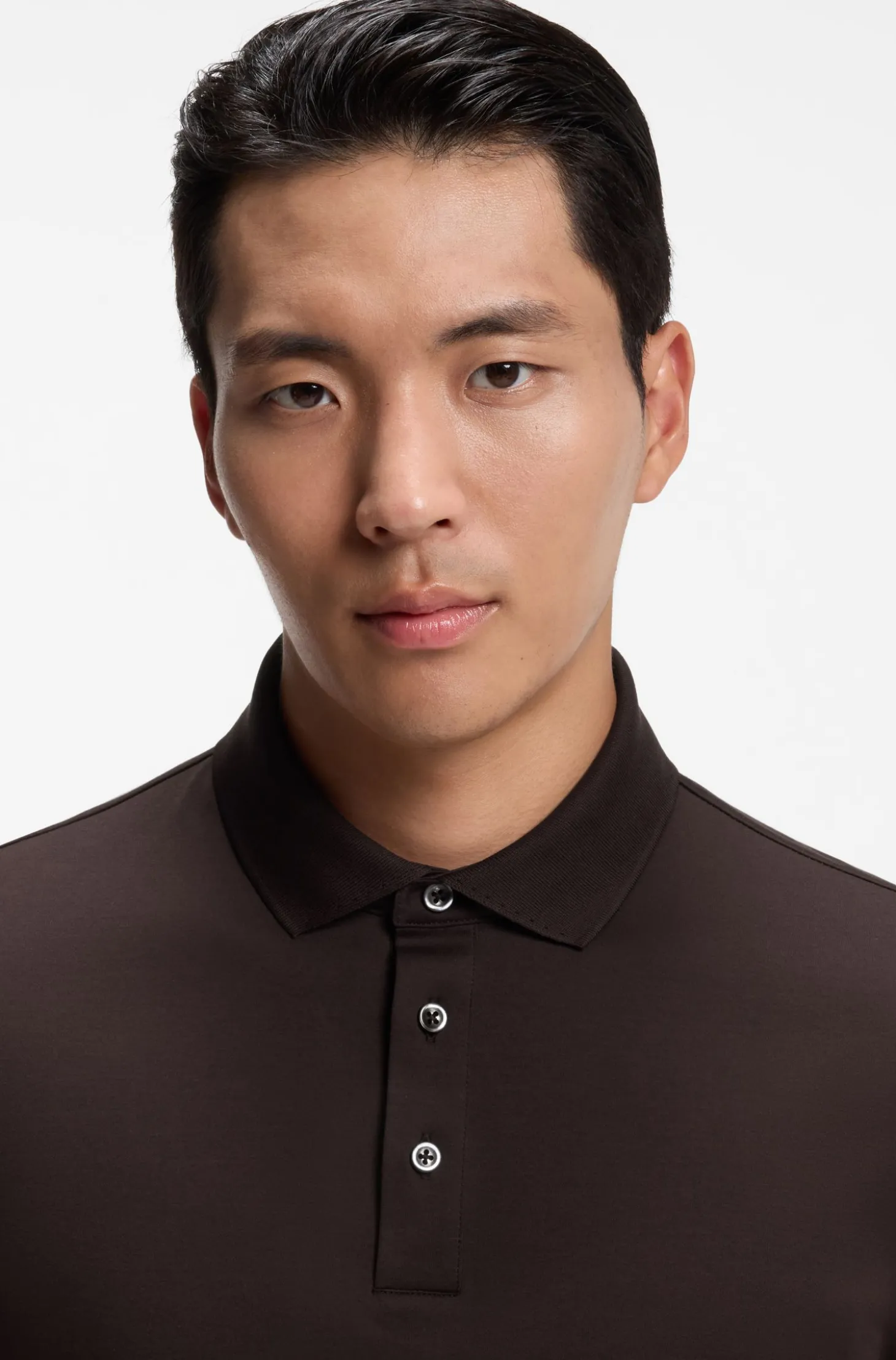 Regular-Fit Poloshirt aus merzerisierter italienischer Baumwolle