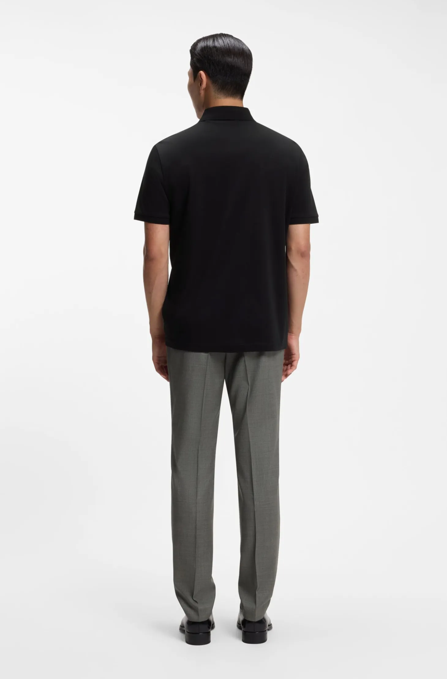 Regular-Fit Poloshirt aus merzerisierter italienischer Baumwolle
