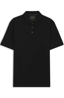 Regular-Fit Poloshirt aus merzerisierter italienischer Baumwolle