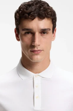 Regular-Fit Poloshirt aus merzerisierter italienischer Baumwolle
