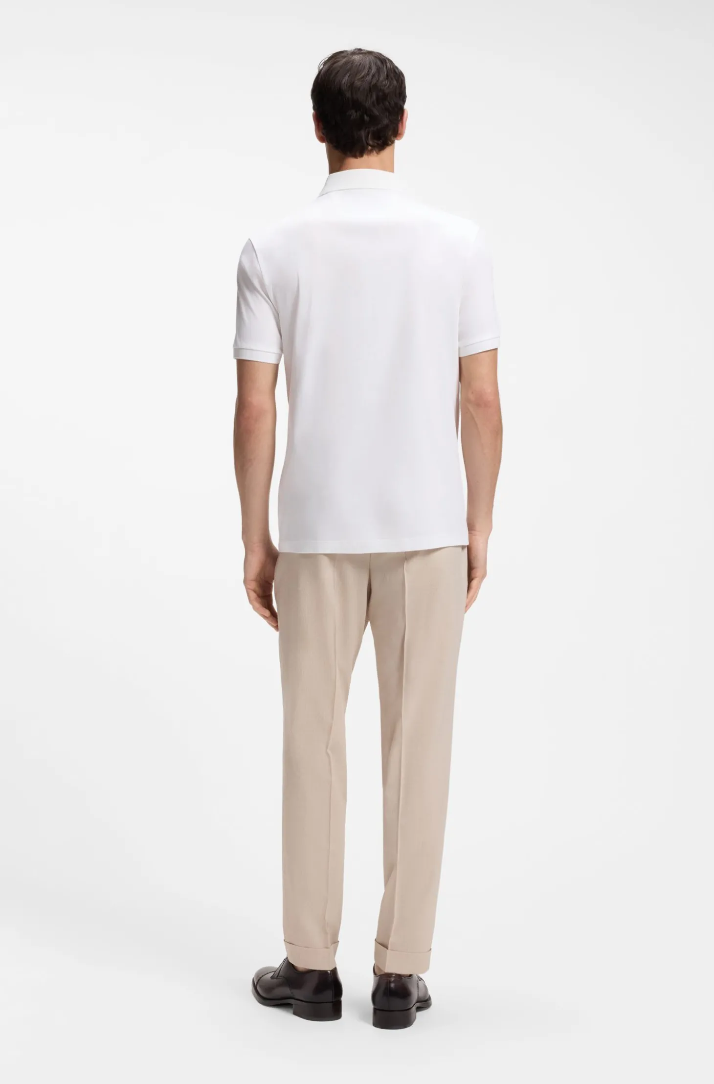Regular-Fit Poloshirt aus merzerisierter italienischer Baumwolle