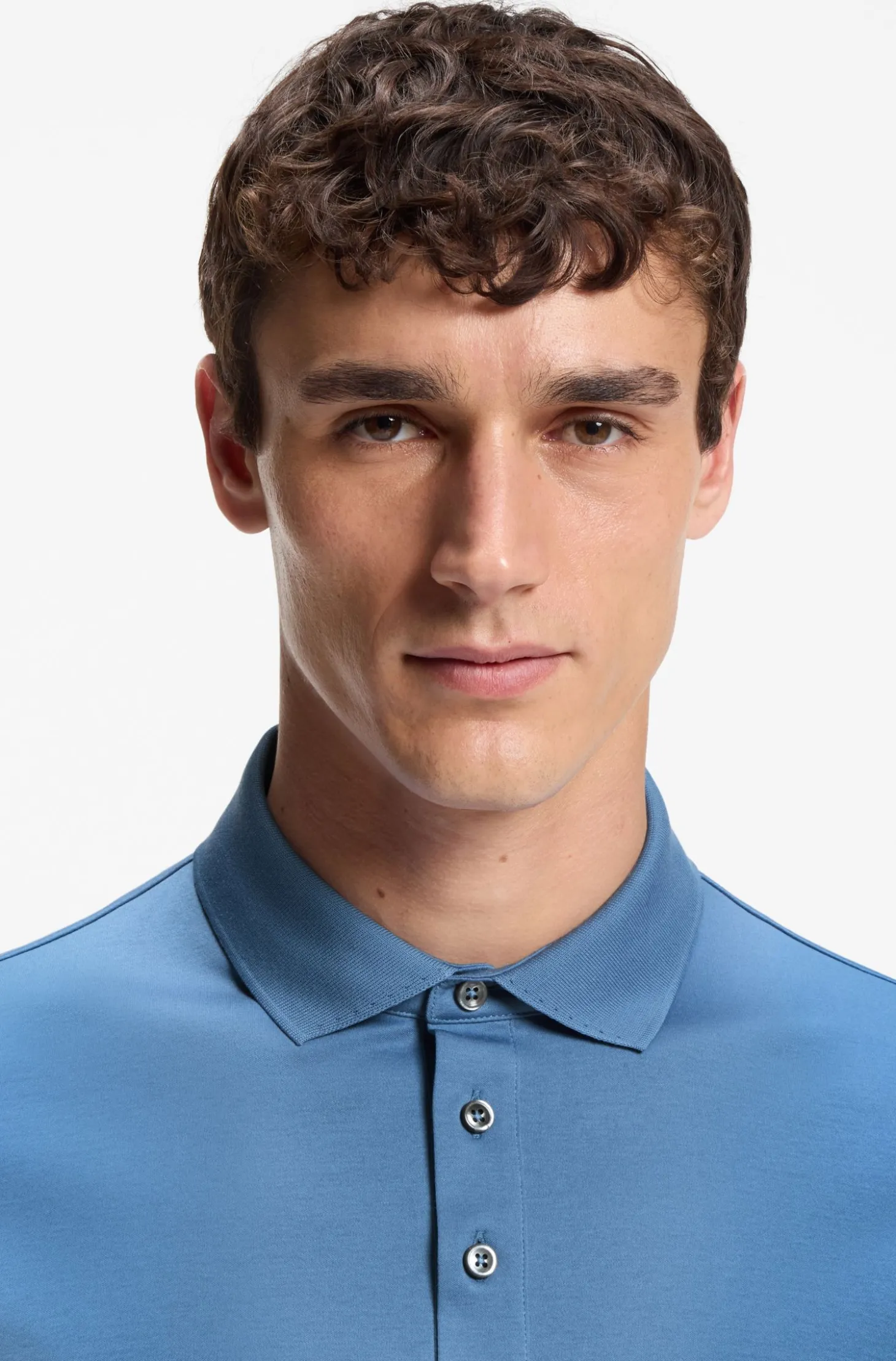 Regular-Fit Poloshirt aus merzerisierter italienischer Baumwolle