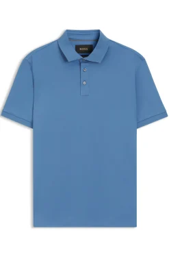 Regular-Fit Poloshirt aus merzerisierter italienischer Baumwolle