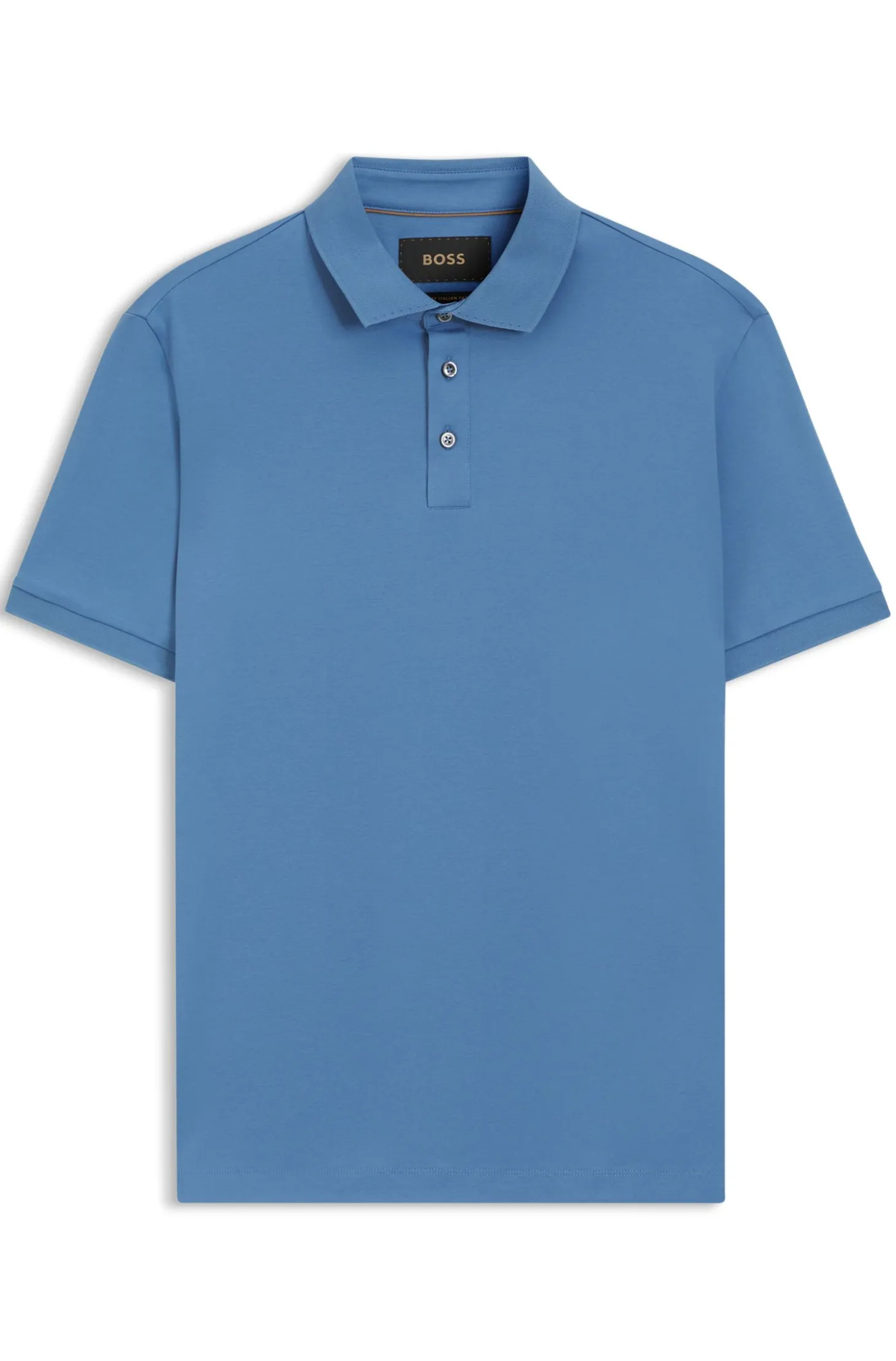 Regular-Fit Poloshirt aus merzerisierter italienischer Baumwolle