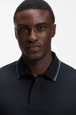 Regular-Fit Poloshirt aus strukturiertem Baumwoll-Piqué