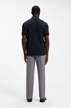 Regular-Fit Poloshirt aus strukturiertem Baumwoll-Piqué