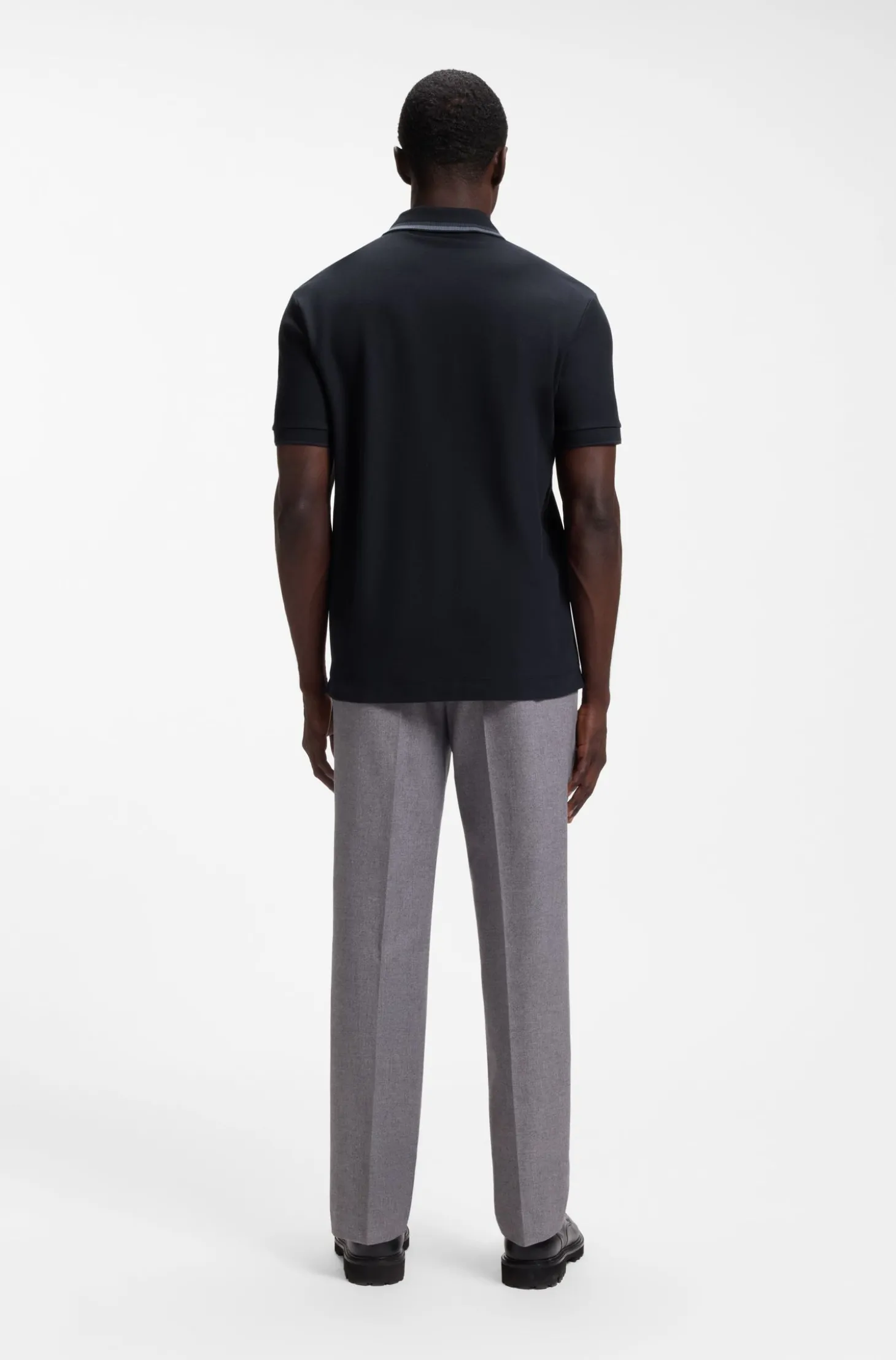 Regular-Fit Poloshirt aus strukturiertem Baumwoll-Piqué