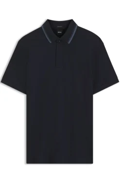 Regular-Fit Poloshirt aus strukturiertem Baumwoll-Piqué