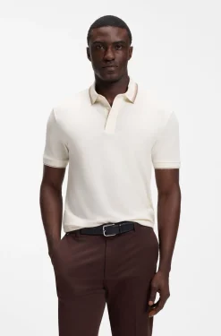 Regular-Fit Poloshirt aus strukturiertem Baumwoll-Piqué