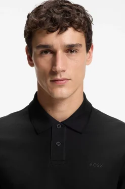 Regular-Fit Poloshirt aus wabenstrukturiertem Baumwoll-Piqué