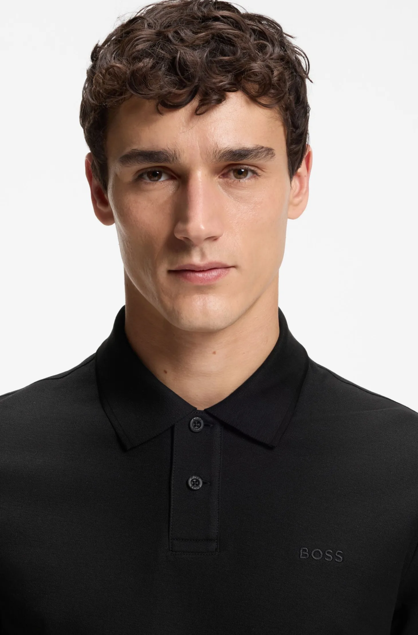 Regular-Fit Poloshirt aus wabenstrukturiertem Baumwoll-Piqué