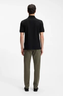 Regular-Fit Poloshirt aus wabenstrukturiertem Baumwoll-Piqué