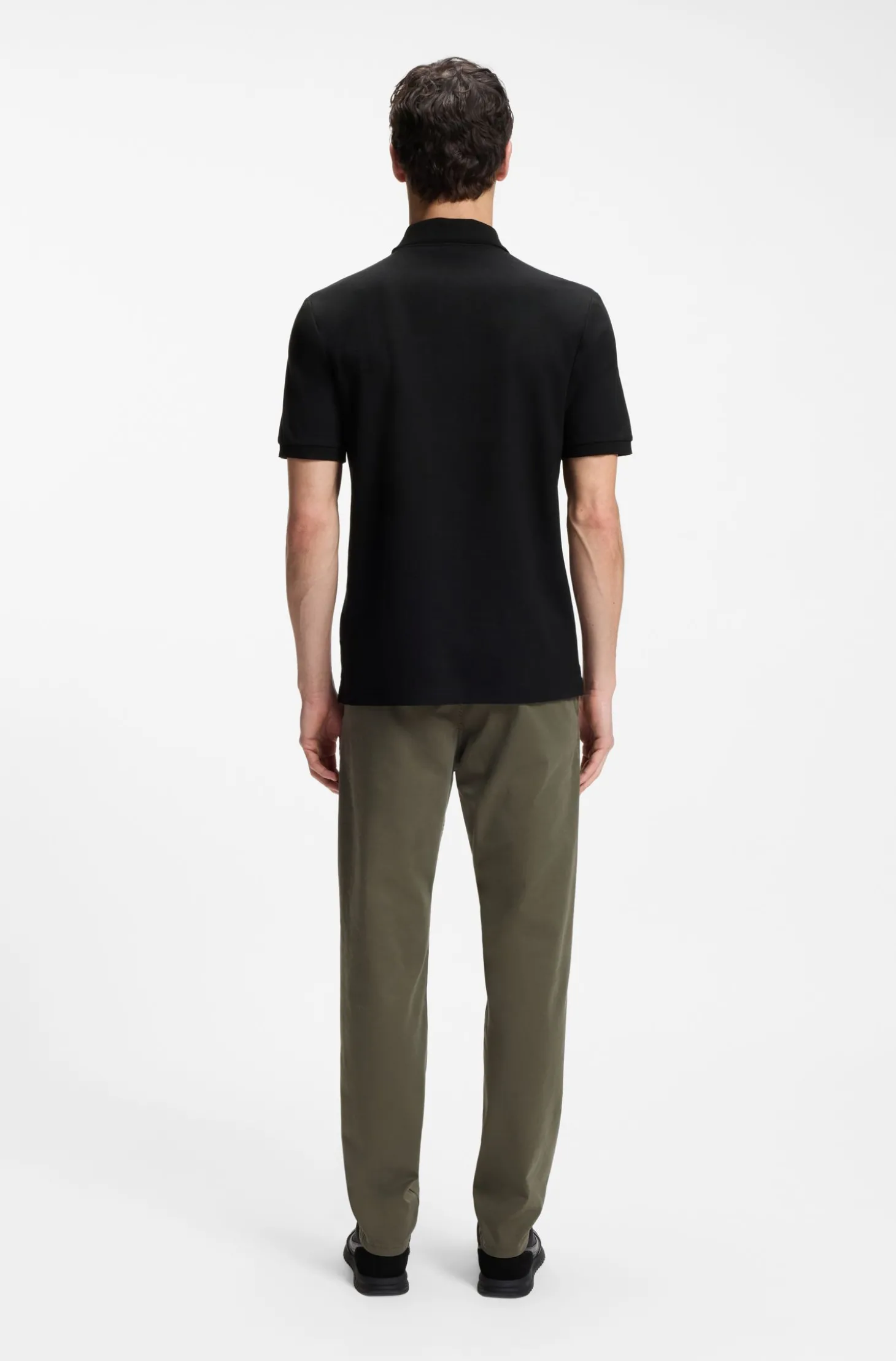 Regular-Fit Poloshirt aus wabenstrukturiertem Baumwoll-Piqué