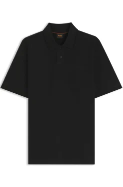 Regular-Fit Poloshirt aus wabenstrukturiertem Baumwoll-Piqué