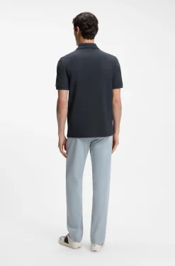 Regular-Fit Poloshirt aus wabenstrukturiertem Baumwoll-Piqué
