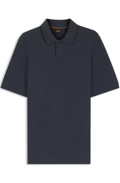 Regular-Fit Poloshirt aus wabenstrukturiertem Baumwoll-Piqué