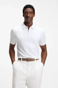 Regular-Fit Poloshirt mit Zip